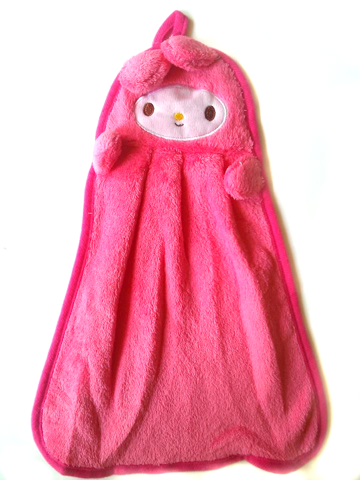 Knuffel doekje Roze beer geborduurd met naam
