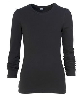 Meisjes Tshirt lange mouw Zwart