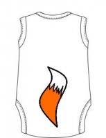 Baby romper bedrukt met Vossenstaart
